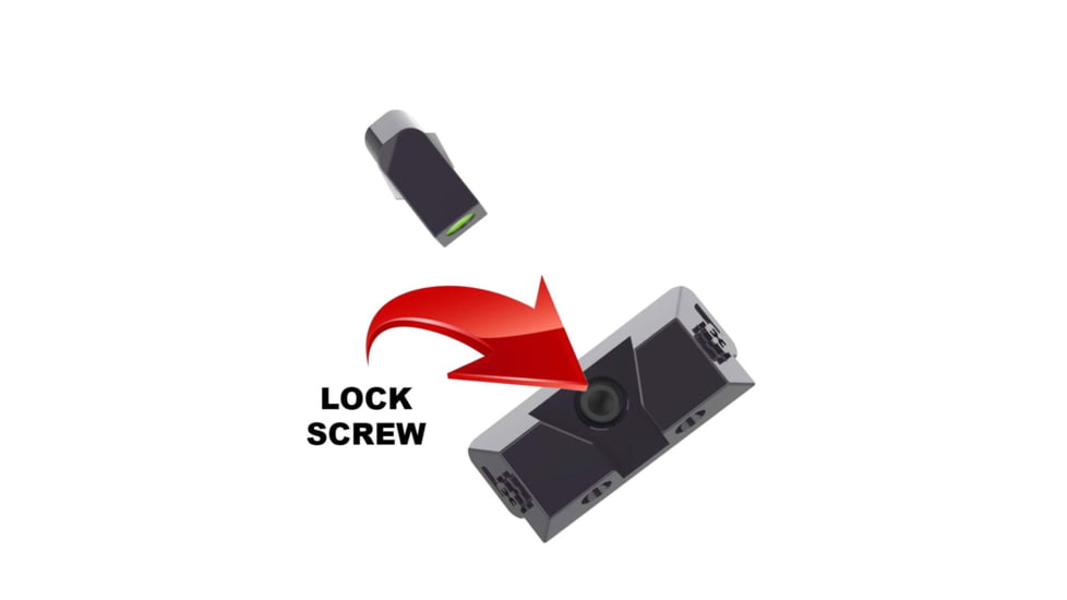 Cross Armory Glow-In-The-Dark Pistol Sights, Black, Standard, crGSs-bk