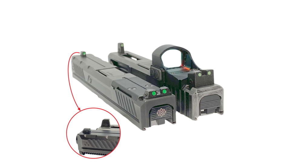 Cross Armory Glow-In-The-Dark Pistol Sights, Black, Standard, crGSs-bk