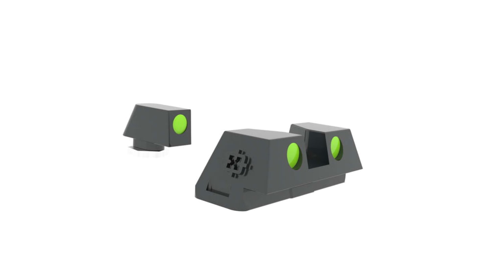 Cross Armory Glow-In-The-Dark Pistol Sights, Black, Standard, crGSs-bk