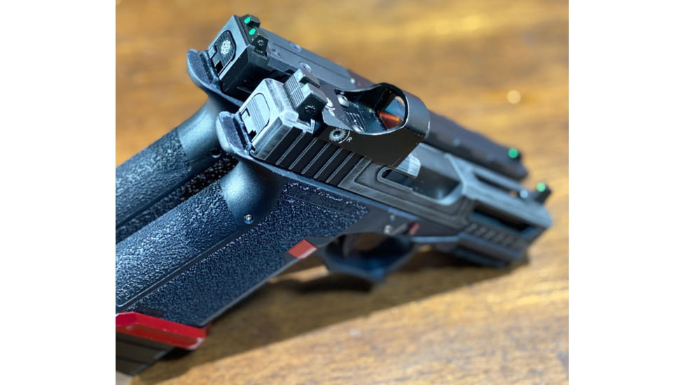 Cross Armory Glow-In-The-Dark Pistol Sights, Black, Tall, crGSt-bk