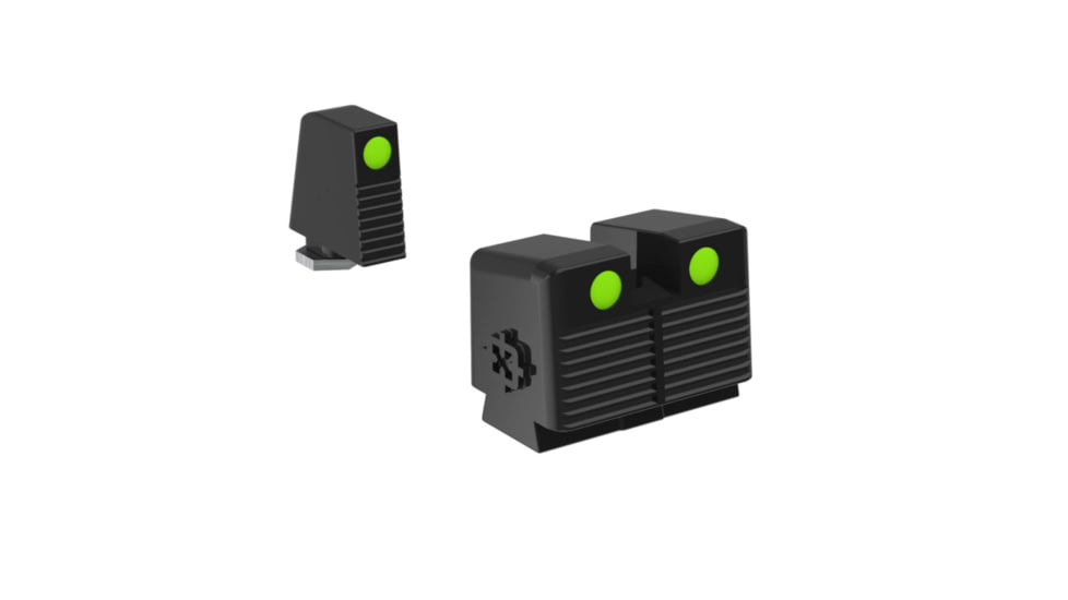 Cross Armory Glow-In-The-Dark Pistol Sights, Black, Tall, crGSt-bk