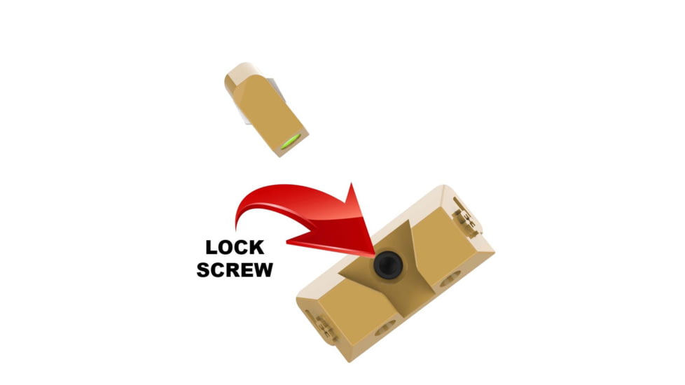 Cross Armory Glow-In-The-Dark Pistol Sights, FDE, Standard, crGSs-fde