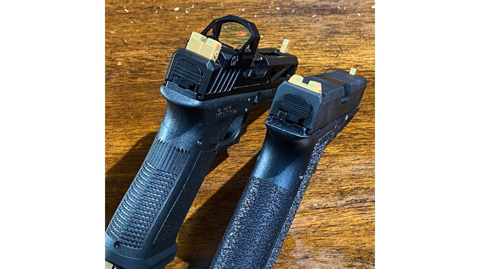 Cross Armory Glow-In-The-Dark Pistol Sights, FDE, Standard, crGSs-fde