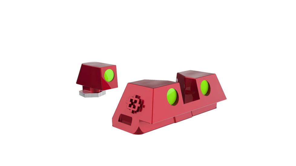 Cross Armory Glow-In-The-Dark Pistol Sights, Red, Standard, crGSs-rd