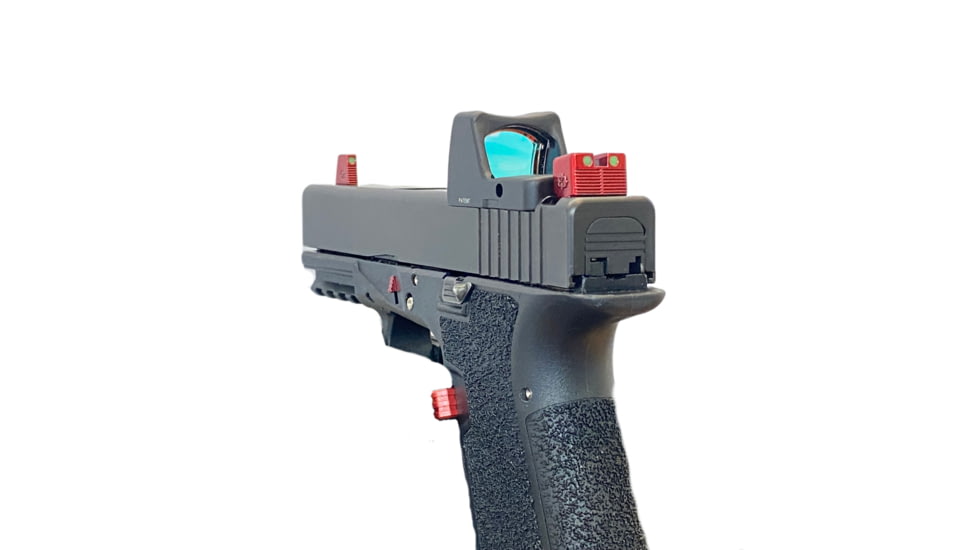 Cross Armory Glow-In-The-Dark Pistol Sights, Red, Tall, crGSt-rd