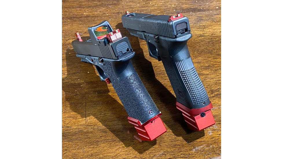 Cross Armory Glow-In-The-Dark Pistol Sights, Red, Tall, crGSt-rd