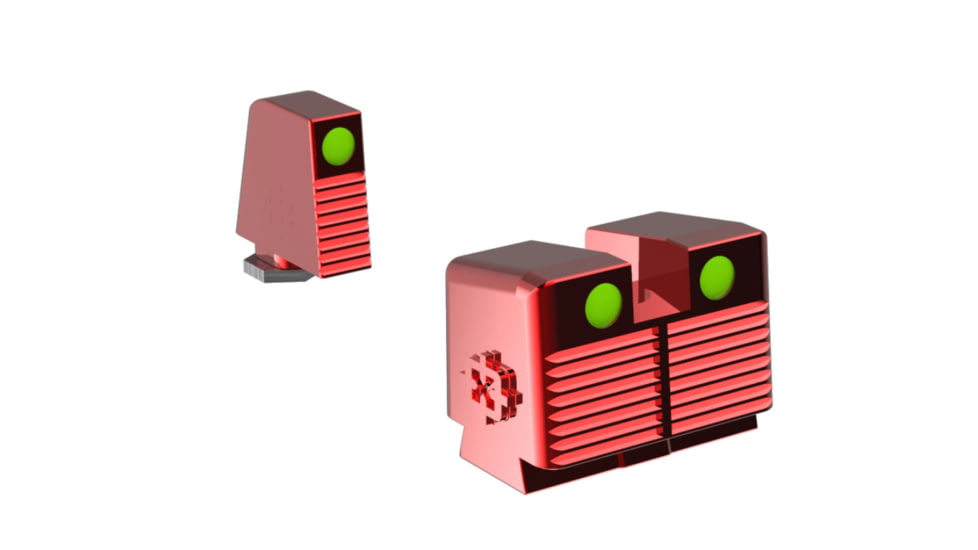 Cross Armory Glow-In-The-Dark Pistol Sights, Red, Tall, crGSt-rd