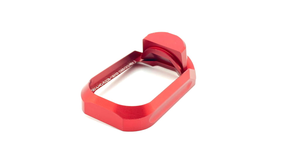 Cross Armory Flared Magwell for Glock P80, Red, Small, CRP80FMWRD