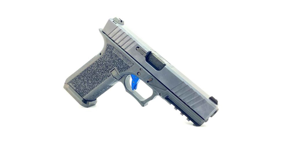 Cross Armory Pistol Trigger w/ Bar, Shoe &amp; 3.5lb Spring, P80 Gen 1-3, 9mm Luger, 6061-T6, Anodized, Blue/Blue, crP80Tdi-bl
