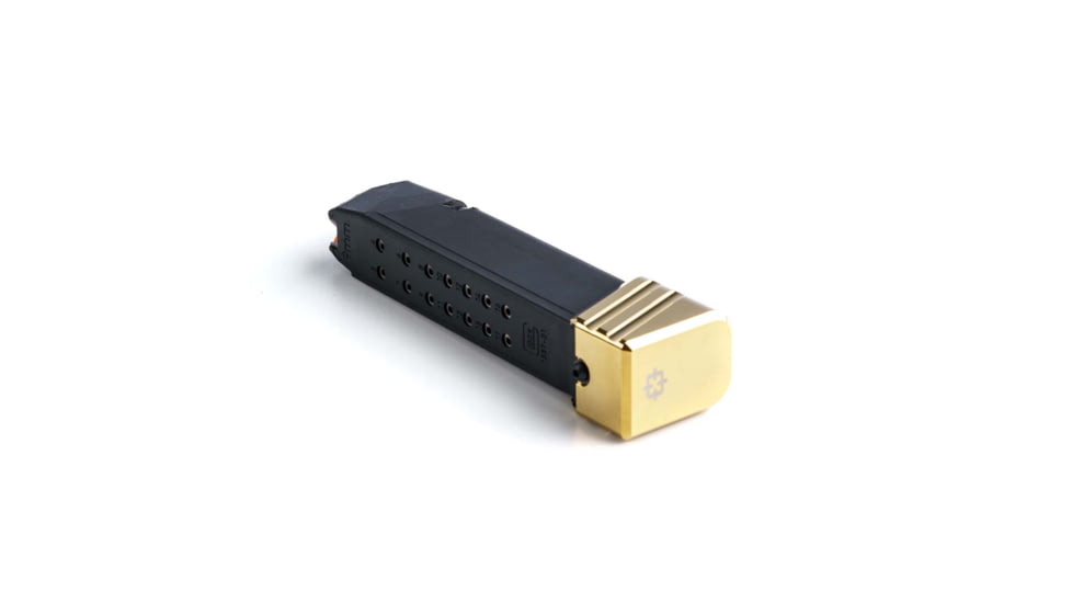 Cross Armory Plus 5 Magazine Extension, Glock Gen 1-5 17/22/31, Gold, crG+5ME-g17gd