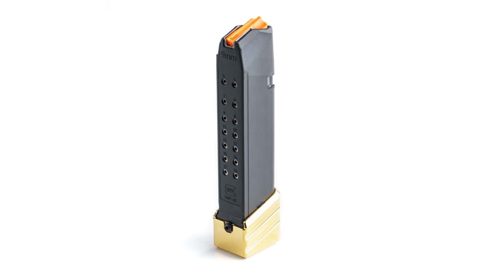 Cross Armory Plus 5 Magazine Extension, Glock Gen 1-5 17/22/31, Gold, crG+5ME-g17gd