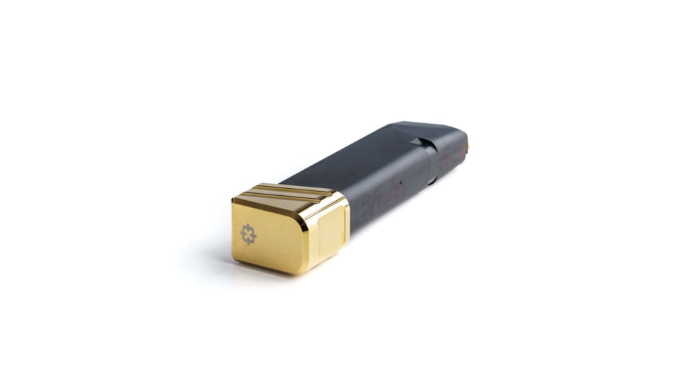 Cross Armory Magazine Extension +5 for Glock 17/22/31 Gen 1-5, Gold, Small, crG+5ME-g17gd-5RD