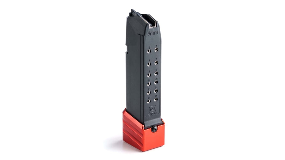 Cross Armory Plus 5 Magazine Extension, Glock Gen 1-5 19/23/32, Red, crG+5ME-g19rd