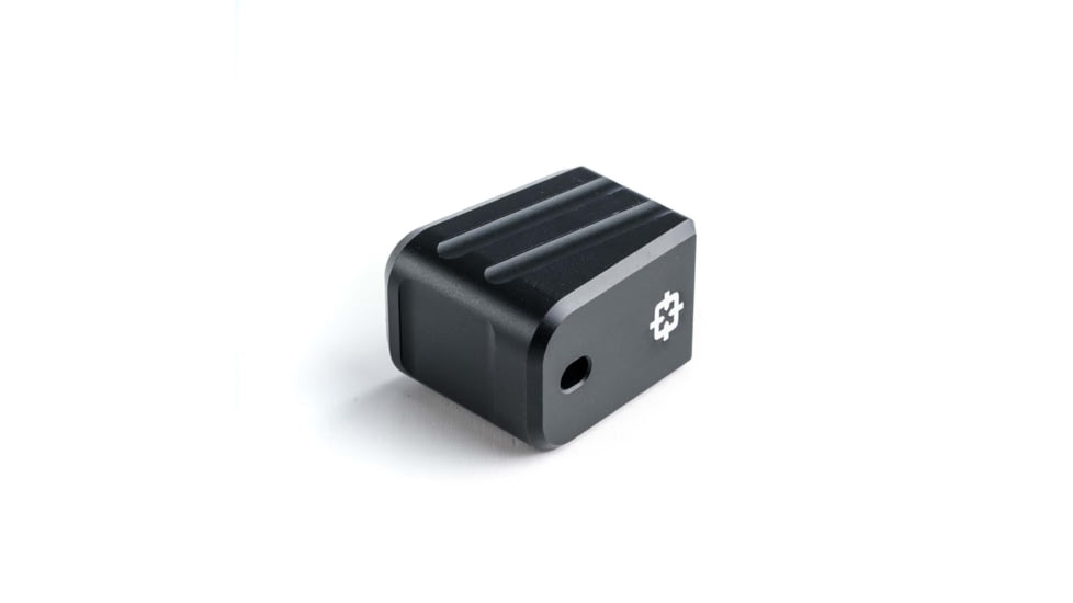 Cross Armory Weighted Base Plate +0 Magazine Extension, Glock Gen 1-5 19/23/32, Black, crG+0ME-g19bk