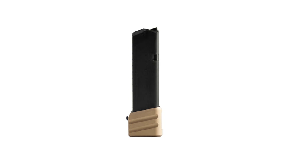 Cross Armory Weighted Base Plate Glock Gen 1-5 19/23/32 +0 Magazine Extension, FDE, Small, crG+0ME-g19fde-0RD