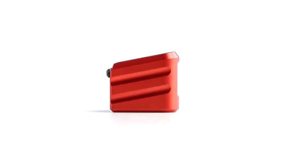 Cross Armory Weighted Base Plate +0 Magazine Extension, Glock Gen 1-5 19/23/32, Red, crG+0ME-g19rd