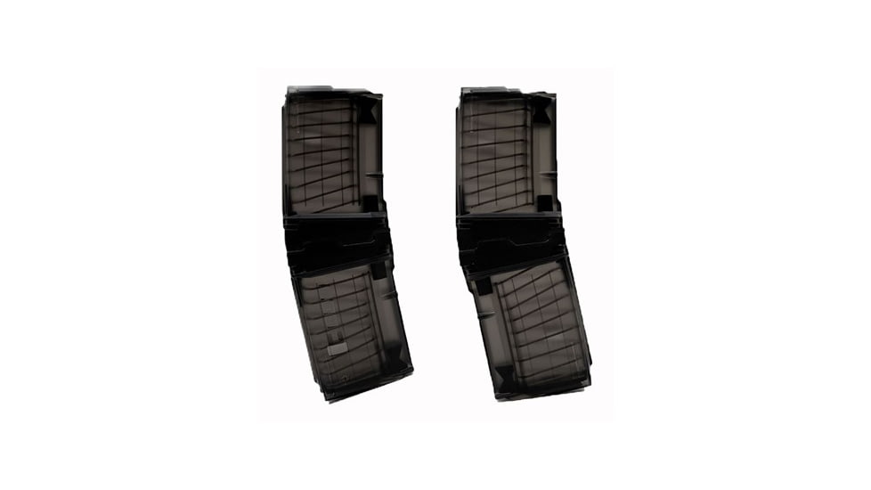 Cross Industries Ar15 10/10 Coupling Pistol Magazine, Set of 2, Transparent Smoked, CM10AR15P55645B