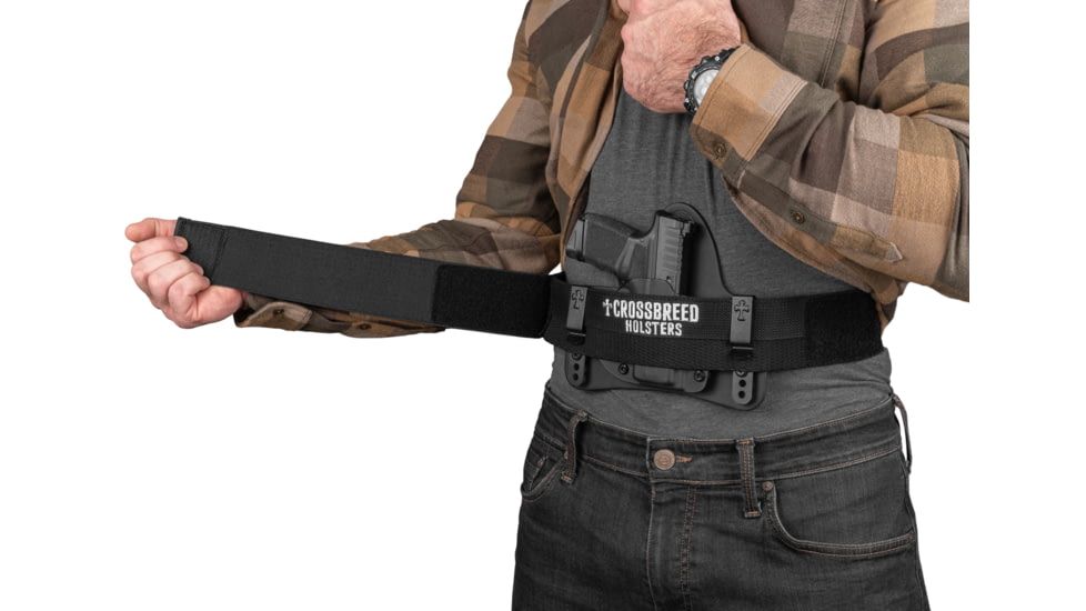 CrossBreed Holsters Liberty Holster Support Band, Multi-Fit, Ambidextrous, Kydex, Black, Large, LB-L-K