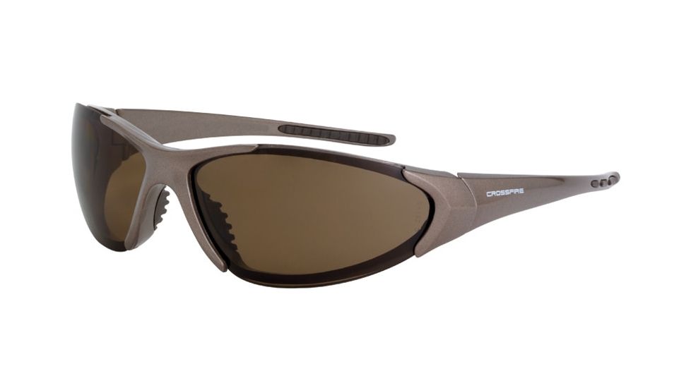 CrossFire Blitz Safety Glasses - Mocha Brown/HD Brown - Polarized, One Size XFBL-303PC