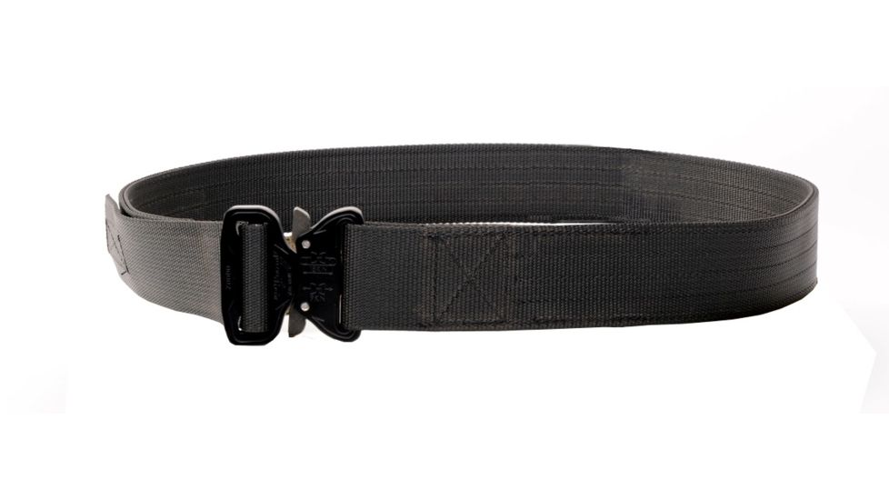 Crosstac 5-Row Stitched Tactical Belt, Black Web/Black Buckle, 32-34, 135004-BLK-3234