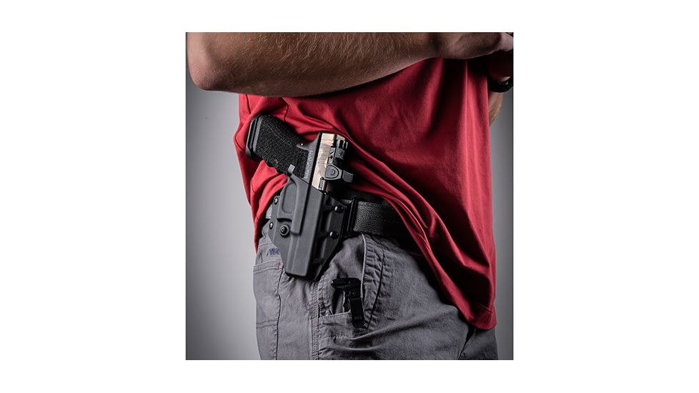 Crucial Concealment Covert OWB Kydex Holster, Springfield Armory Hellcat, Right Hand, Black, 1135