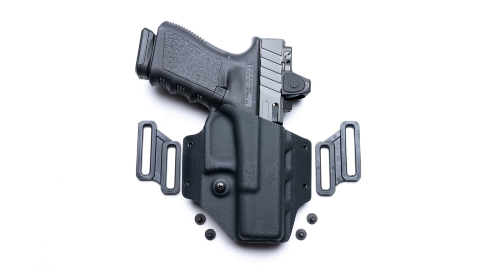 Crucial Concealment Covert OWB Kydex Holster, Springfield Armory Hellcat, Right Hand, Black, 1135