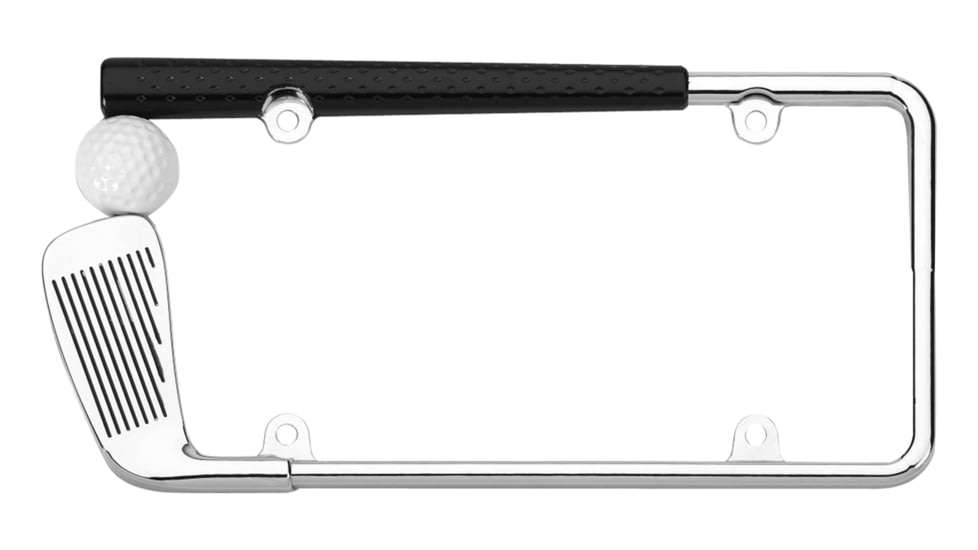 Cruiser Accessories Golf Club License Plate Frame Chrome/Painted, 19509