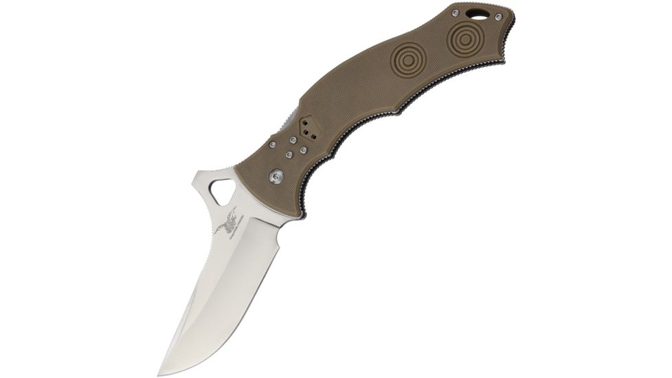 CSSD/SC Bram Frank Design LLC Bowie Magnum Desert Tan Folding Knife,3.75in,8Cr13MoV Steel,Bowie,Desert Tan,G10 Handle CSSD10