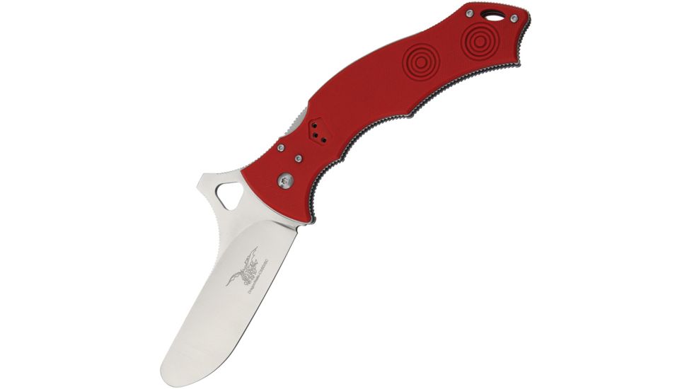 CSSD/SC Bram Frank Design LLC Bowie Magnum Trainer Red Folding Knife,3.75in,8Cr13MoV Steel,Red,G10 Handle CSSD08