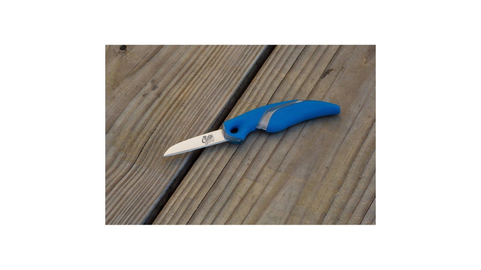Cuda 2.5in Titanium Bonded Bait Knive, Titanium Bonded Blade, Non-Slip Cuda Scale Pattern Grips, 18834