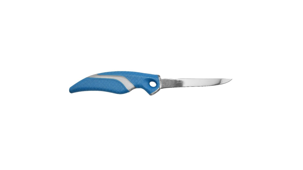 Cuda 4in Titanium Bonded Fillet Knive, German 4116 Corrosion Resistant Stainless Steel Blade, Non-Slip Cuda Scale Pattern Grips, 18853