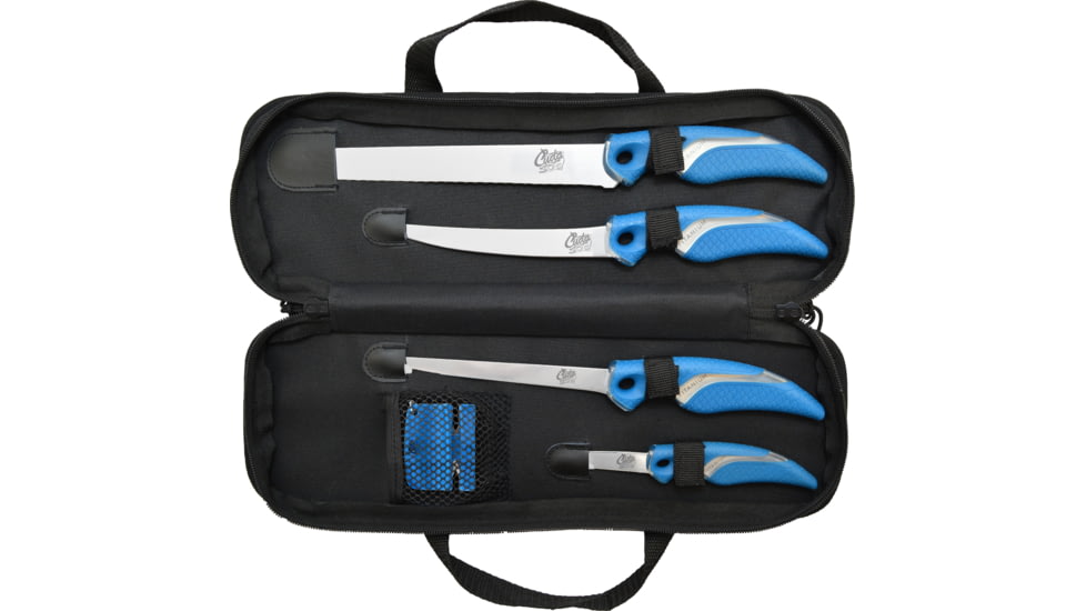 Cuda 6 pc Knife and Sharpener Set w/Case 18133