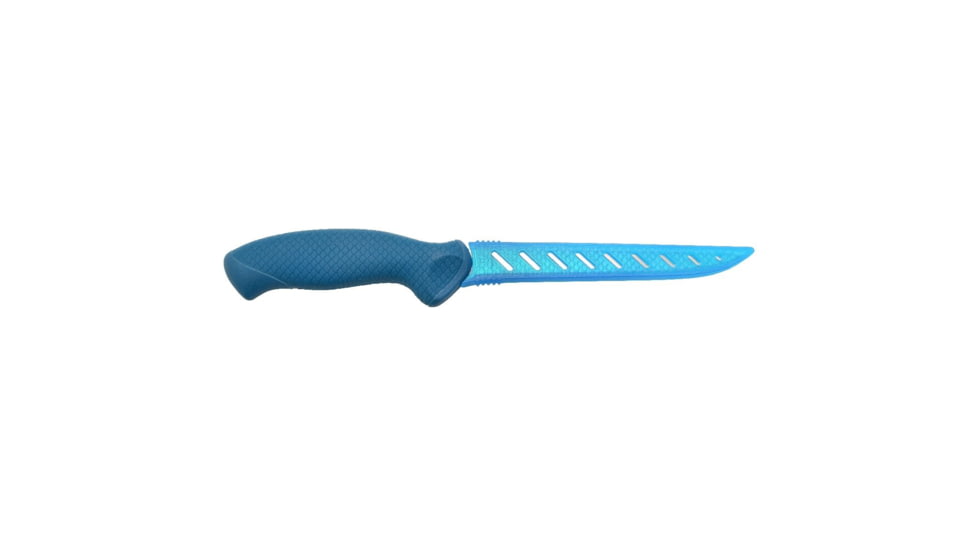 Cuda AquaTuff Fillet Knife with Blade Cover, Blue, 6in, 23045