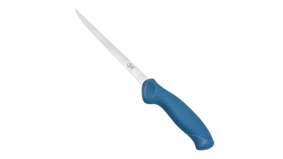 Cuda AquaTuff Fillet Knife with Blade Cover, Blue, 6in, 23045