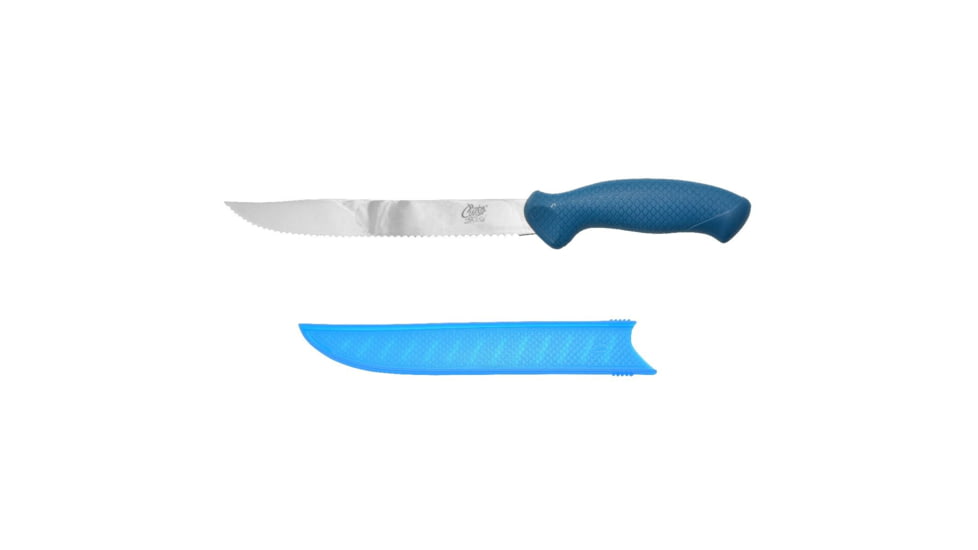 Cuda AquaTuff Serrated Utility Knife with Blade Cover, Blue, 9in, 23048