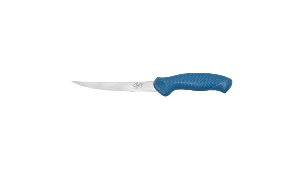Cuda AquaTuff Wide Fillet Knife with Blade Cover, Blue, 7in, 23046