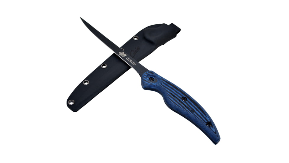 Cuda Knives Cuda 6 in Professional Fillet Fixed Blade Knife, 6in, Standard Edge, Black, 18125