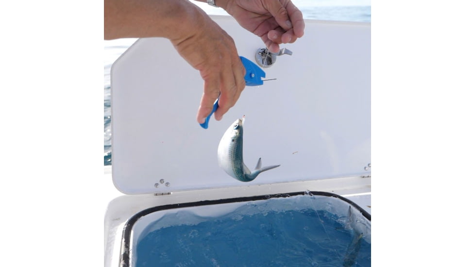 Cuda Knives Cuda Bait Dehooker Knife, 8 overall, Blue ABS handle, 18399