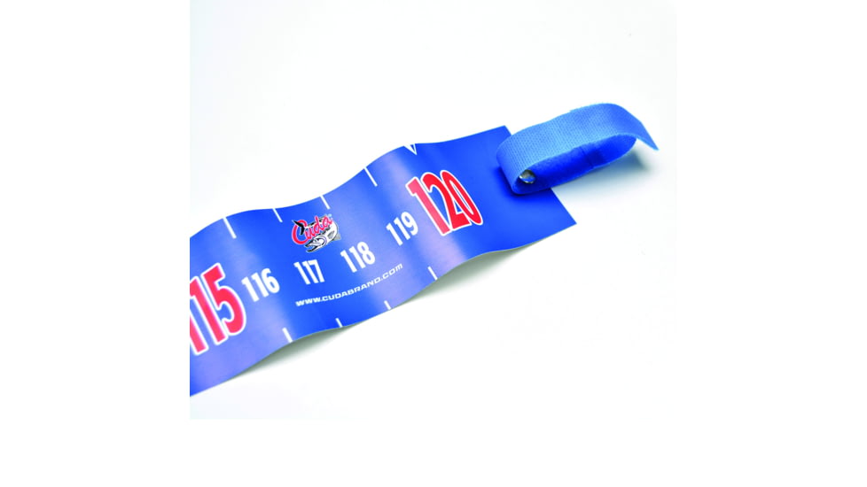 Cuda Knives Cuda Fish Measure, 120in X 2.75in, Water-Resistant, Tear-Resistant Construction, Foldable For Easy Storage, Secure End For Accurate Fish Measuring, 18135