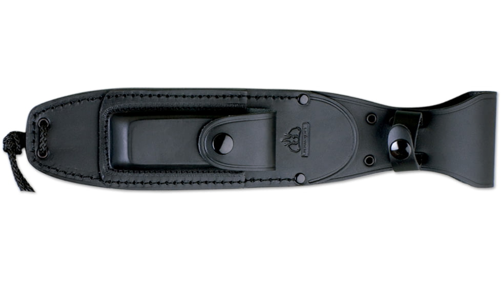 Cudeman 299 Quality Fixed Blade Knife, 18 cm, Bohler N-695, Black Micarta w/ Red Liners, Black Leather Sheath, 299-B