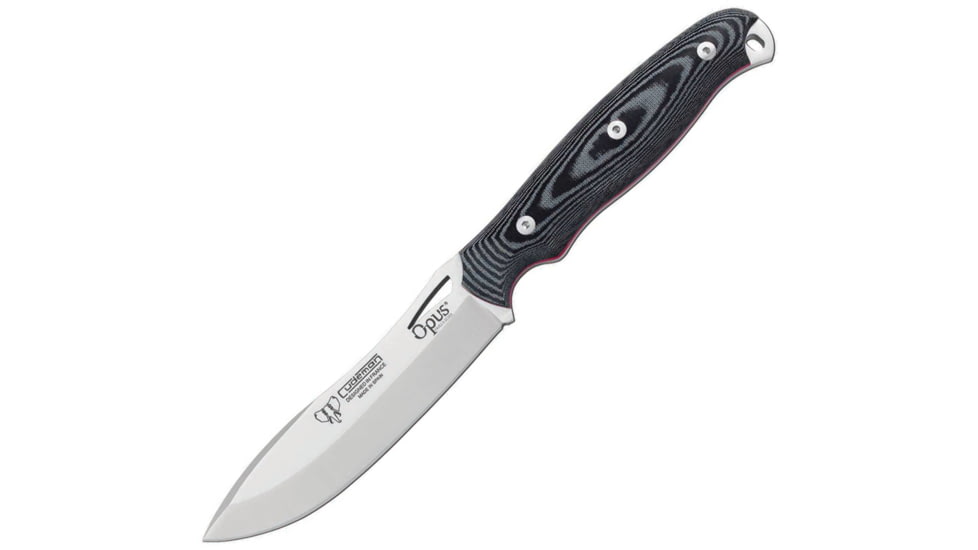 Cudeman Wolf Fixed Blade Knife, 4.13 satin finish Bohler N695 stainless blade, Black micarta handle, 208-M
