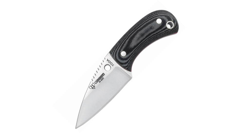 Cudeman YODA Neck Knife, 2.25 satin finish Bohler N695 stainless blade, Black micarta handle, 200-M