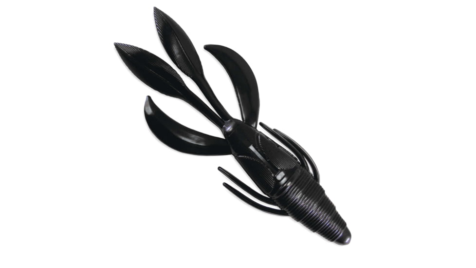 Culprit Flutter Craw, 4in, 6 Pack, Black, IB406-10