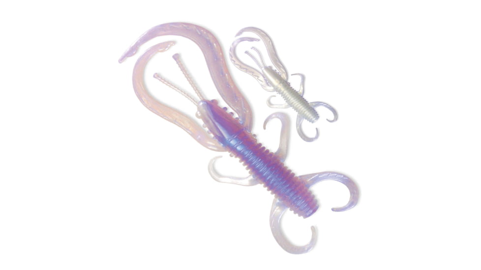 Culprit Flutter Craw, 4in, 8 Pack, Albino, FC408-80