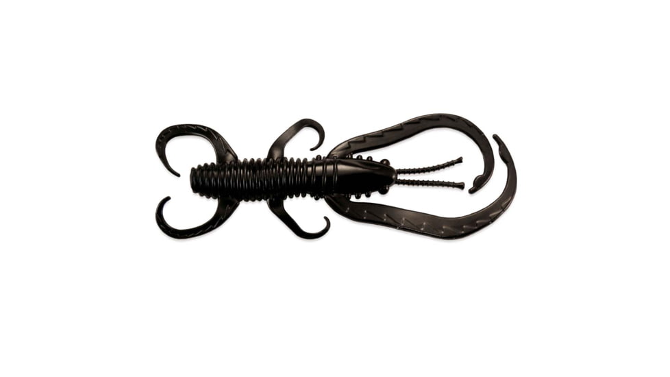 Culprit Flutter Craw, 4in, 8 Pack, Black, FC408-10