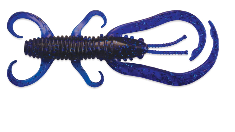 Culprit Flutter Craw Creature Bait, 4, 4in, Sapphire Blue, FC408-168