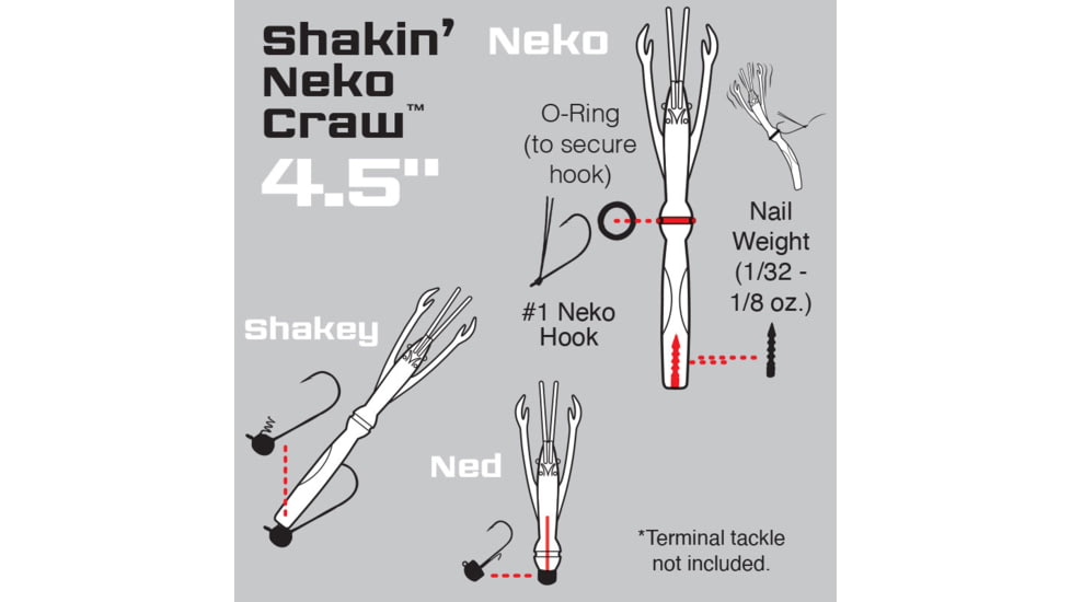 Culprit Shakin 4.5 in Neko Craw, Green Pumpkin Blue Flake, NC412-70