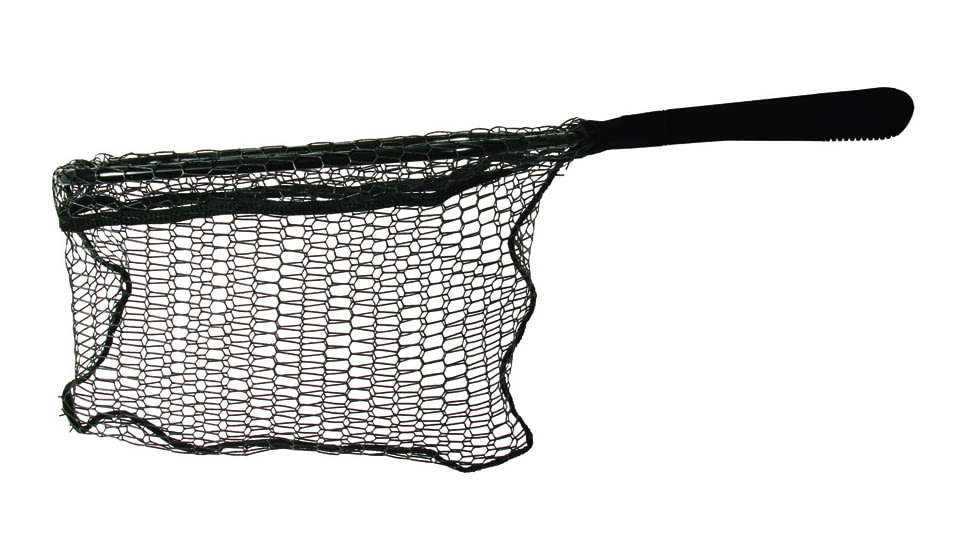 Cumings Black Trout Net, Heavy Dty Handle w/Retrac Cord &amp; Snap 1/2in Hook Free Mesh, 9inX14in 8in, HF-B-LW-8/3