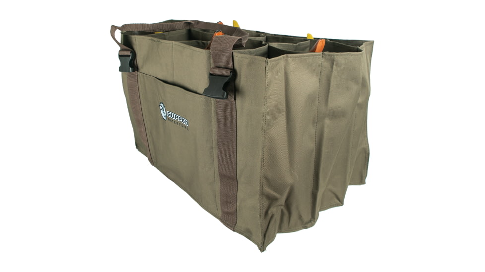 Cupped Waterfowl Outdoors 12 Slot Duck Bag, Green, CU8017