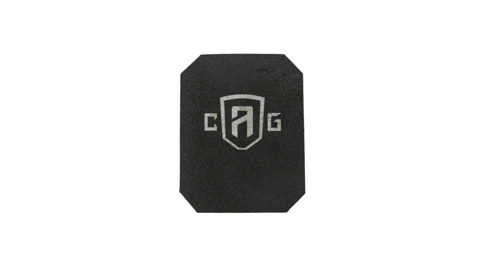 Custom Armor Group AR500 Rhino Coated Level III Stand Alone Steel Armor Plate, Full Cut, 8in x 10in, AR500-FC-8X10